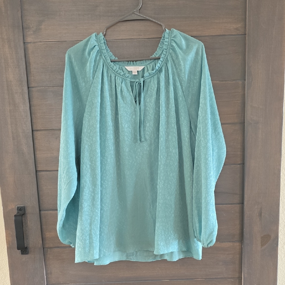 LC Lauren Conrad Teal Blouse